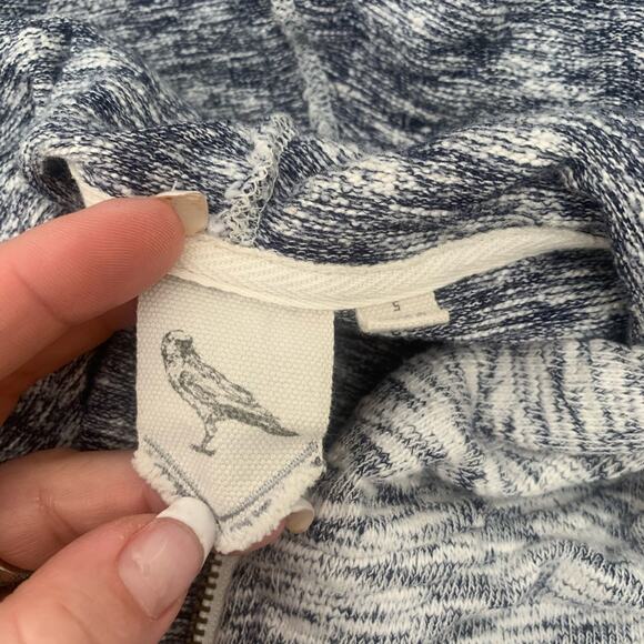 White Crow Oversized gray sweater hoodie cardigan SMALL - Picture 3 of 3